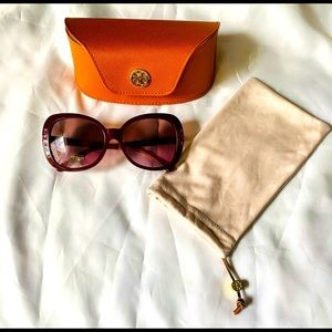 Tory Burch, Oversized Glasses, Burgundy